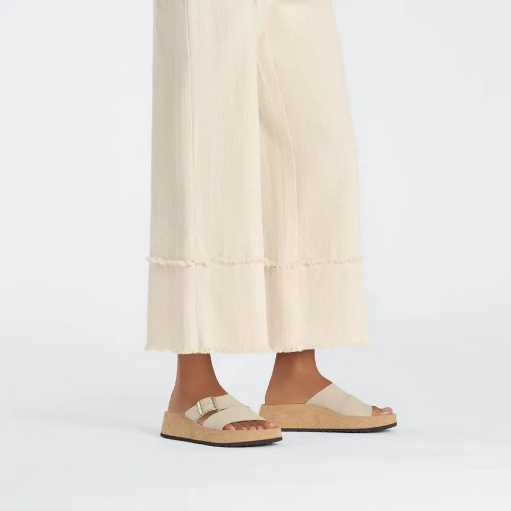Birkenstock Damen Almina Schlapfen Sandale in Sandburg Beige