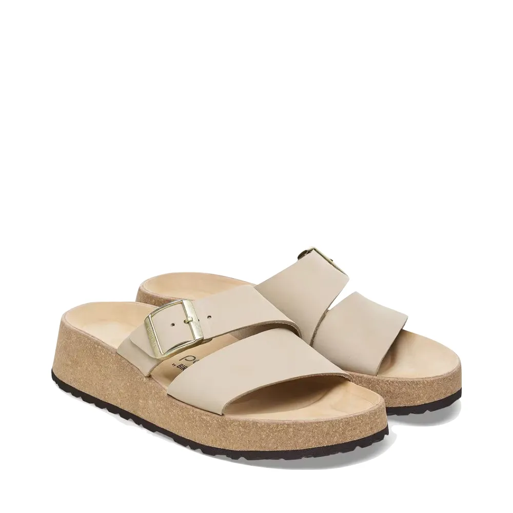 Birkenstock Damen Almina Schlapfen Sandale in Sandburg Beige