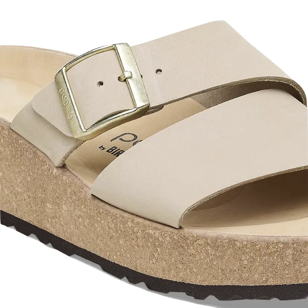Birkenstock Damen Almina Schlapfen Sandale in Sandburg Beige
