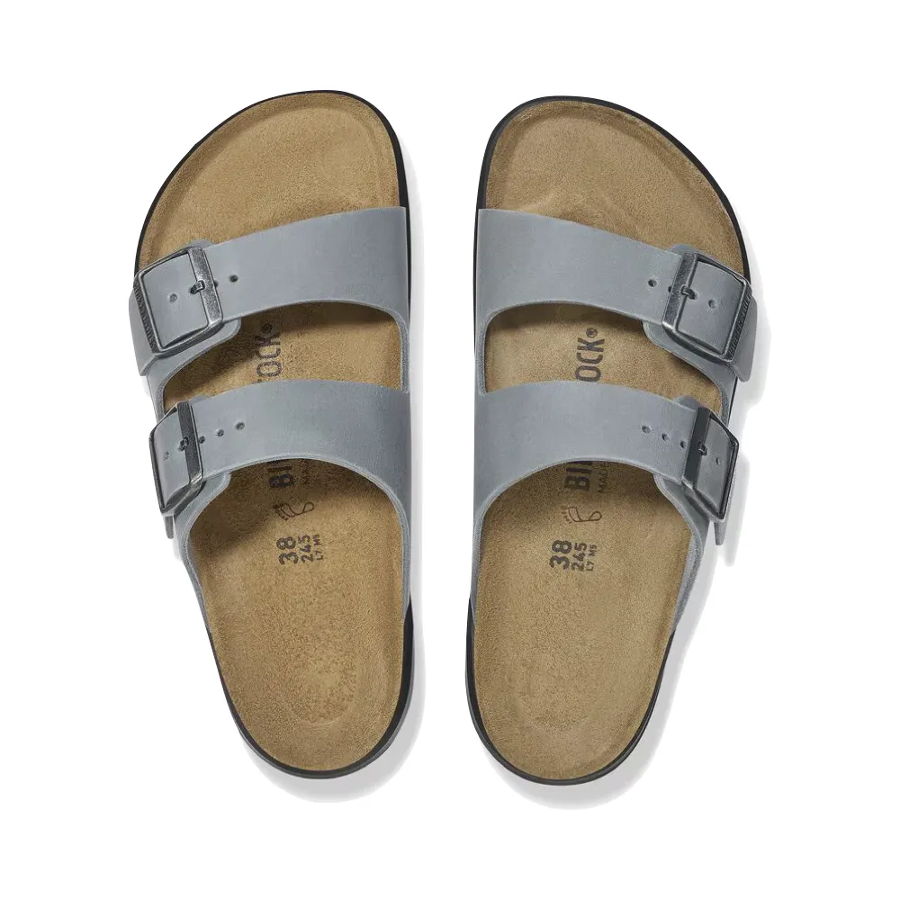 Birkenstock Damen Arizona Crosstown Robustes Ölleder-Sandalette in Basalt