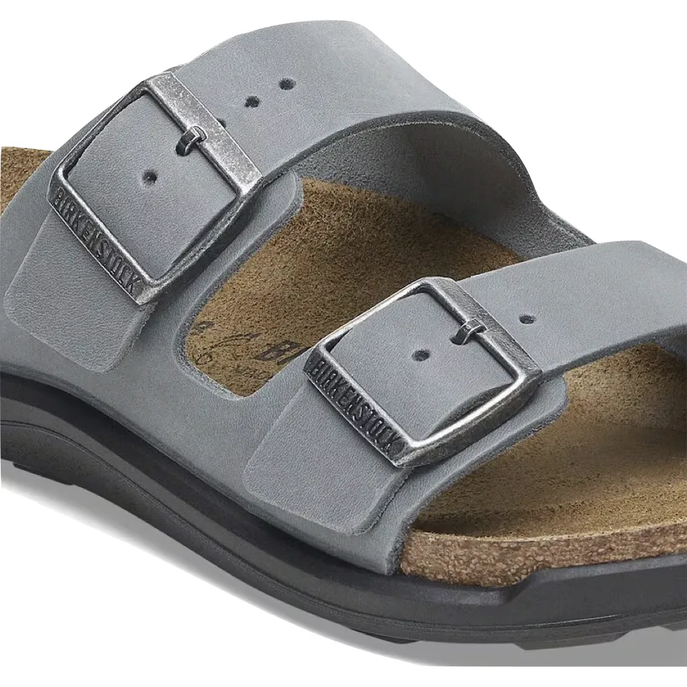 Birkenstock Damen Arizona Crosstown Robustes Ölleder-Sandalette in Basalt