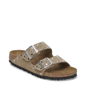 Birkenstock Damen Arizona Rivet Wildleder Sandale in Taube