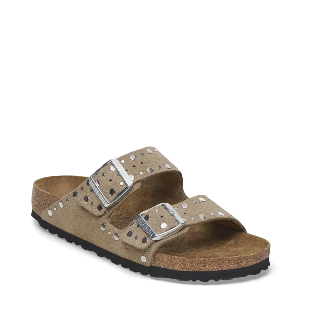 Birkenstock Damen Arizona Rivet Wildleder Sandale in Taube