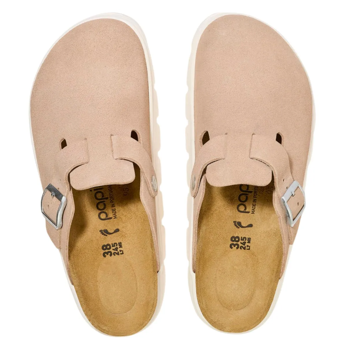 Birkenstock Damen Boston Chunky Warm Sand Suede