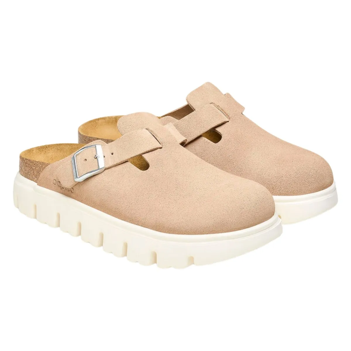 Birkenstock Damen Boston Chunky Warm Sand Suede
