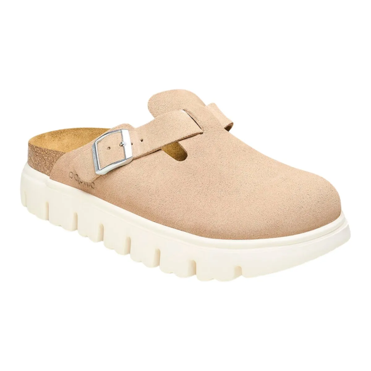 Birkenstock Damen Boston Chunky Warm Sand Suede