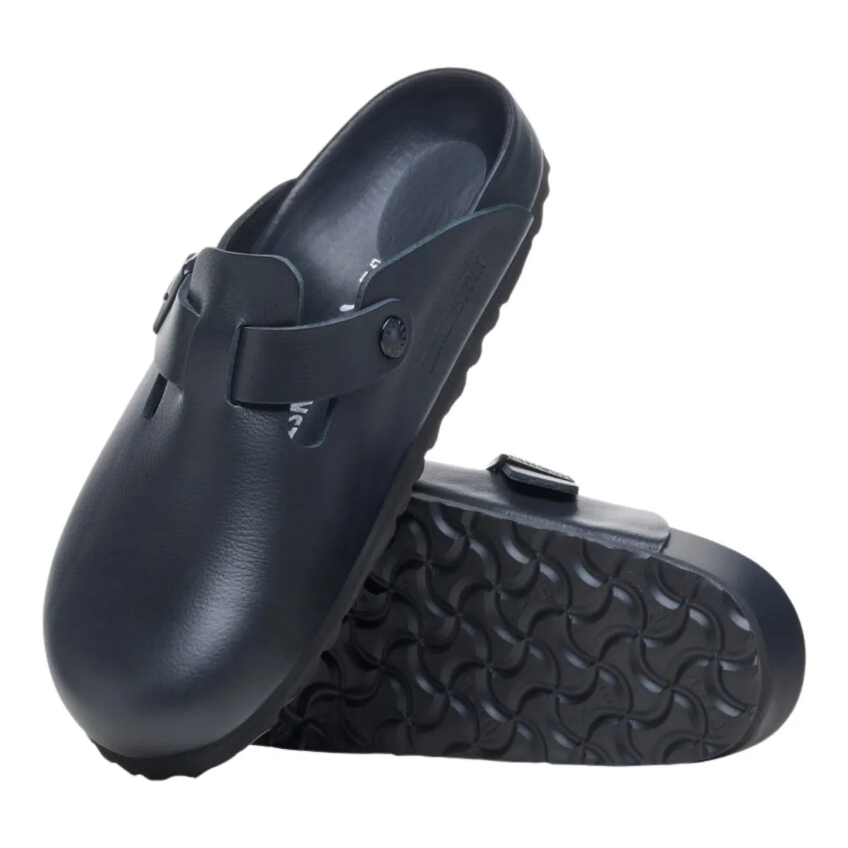 Birkenstock Damen Boston Exquisit Schwarz Leder