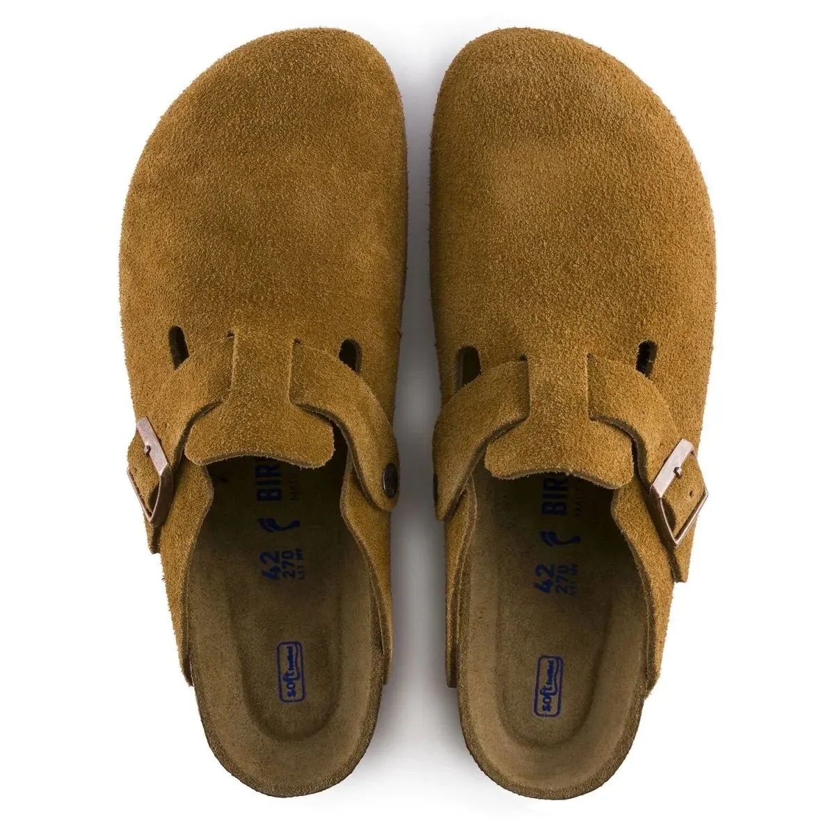 Birkenstock Damen Boston SOFT Fußbett Mink Wildleder
