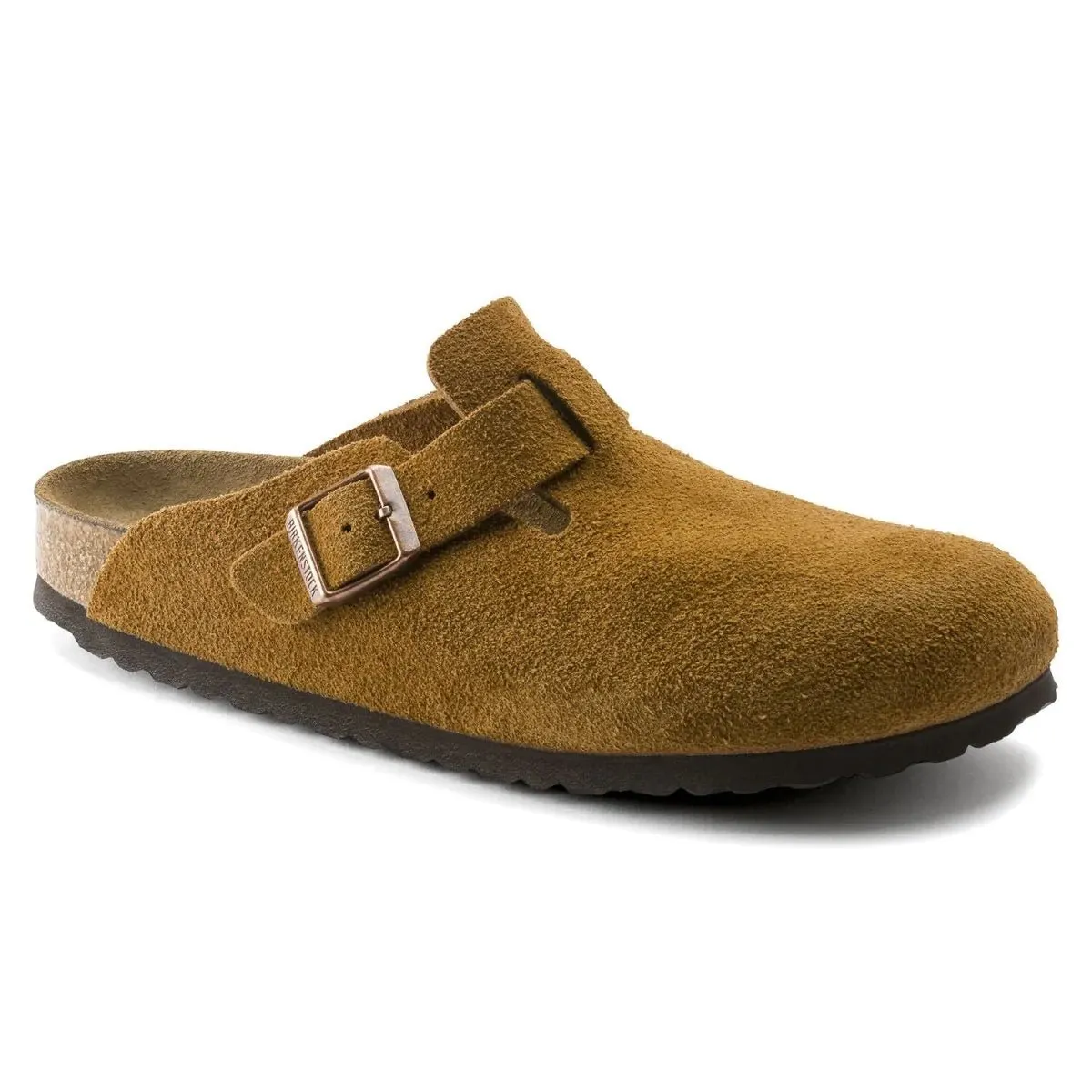Birkenstock Damen Boston SOFT Fußbett Mink Wildleder