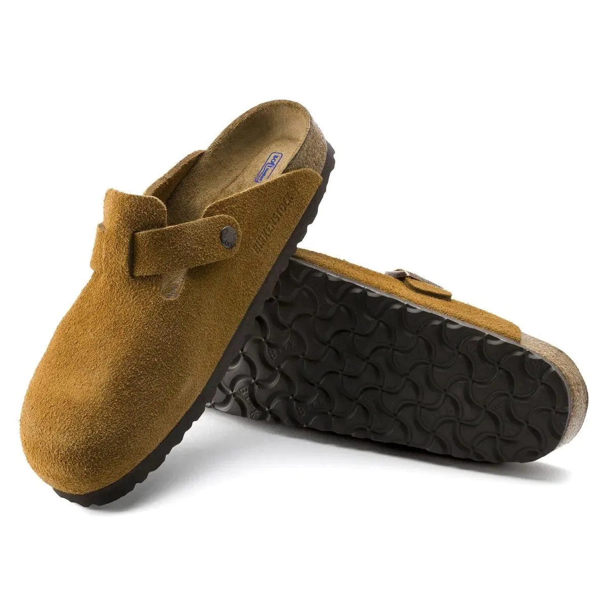Birkenstock Damen Boston SOFT Fußbett Mink Wildleder