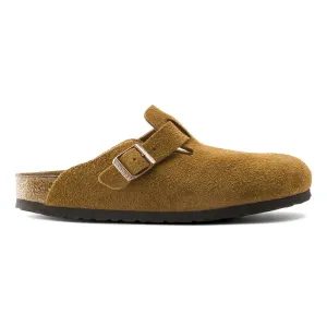 Birkenstock Damen Boston SOFT Fußbett Mink Wildleder