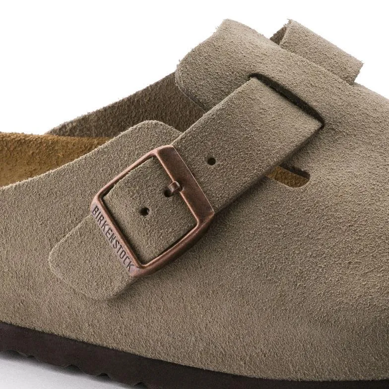 Birkenstock Damen Boston Soft Footbed in Taubes Wildleder