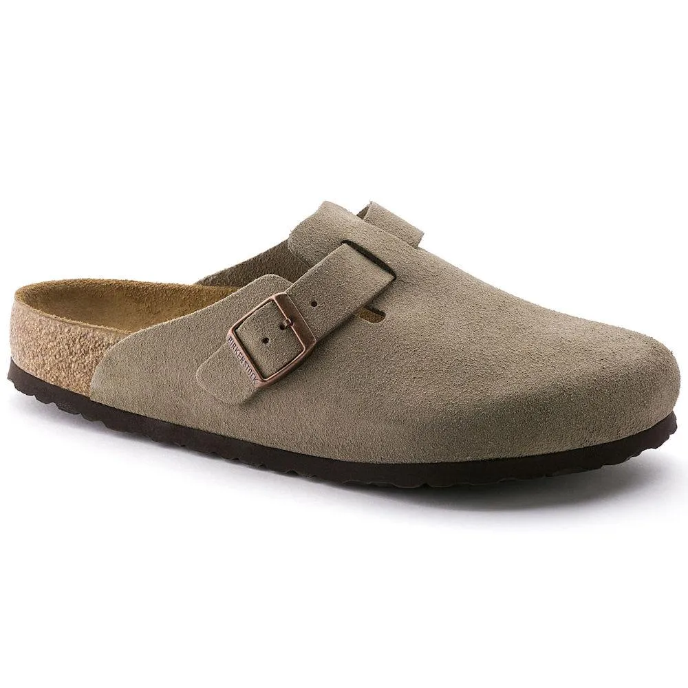 Birkenstock Damen Boston Soft Footbed in Taubes Wildleder