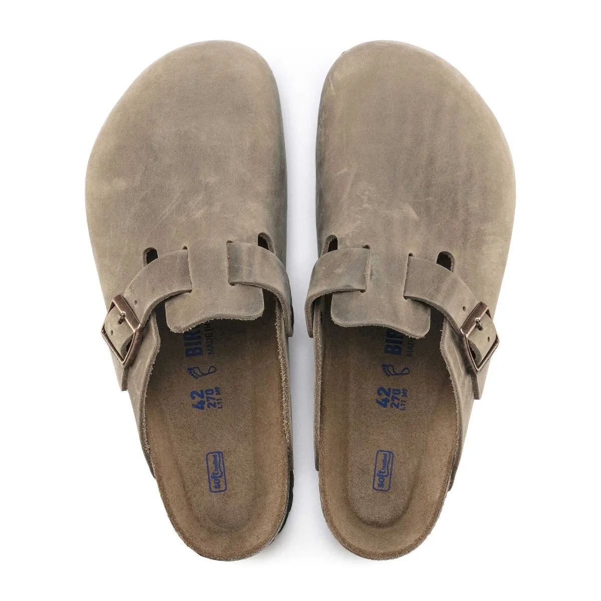 Birkenstock Damen Boston SOFT Fußbett Tabak Geölt
