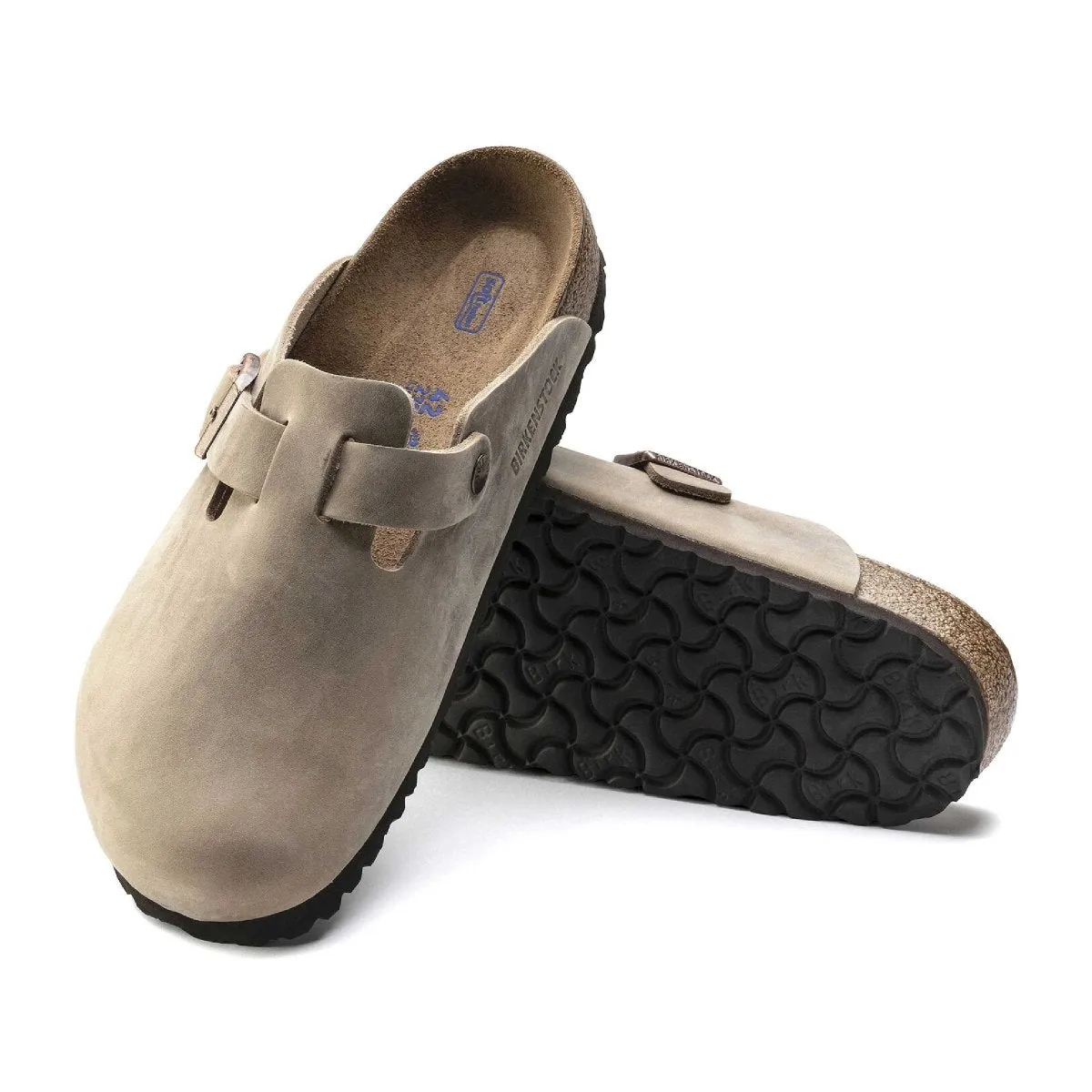 Birkenstock Damen Boston SOFT Fußbett Tabak Geölt