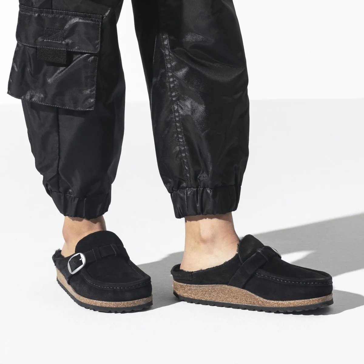 Birkenstock Damen Buckley Shearling Schwarz