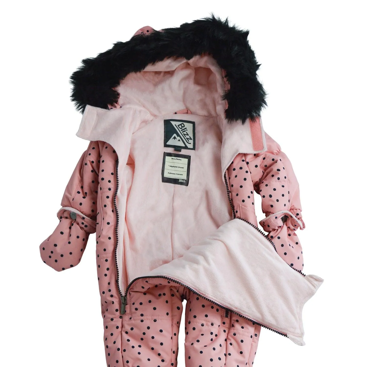Blizz Baby Girls Pink Kitty Cat Schneeanzug - 1 Stück - (3 bis 24 Monate) - 22WBLI5226 Babykids Blizz
