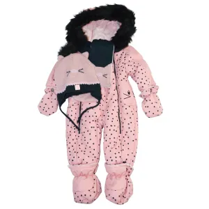 Blizz Baby Girls Pink Kitty Cat Schneeanzug - 1 Stück - (3 bis 24 Monate) - 22WBLI5226 Babykids Blizz