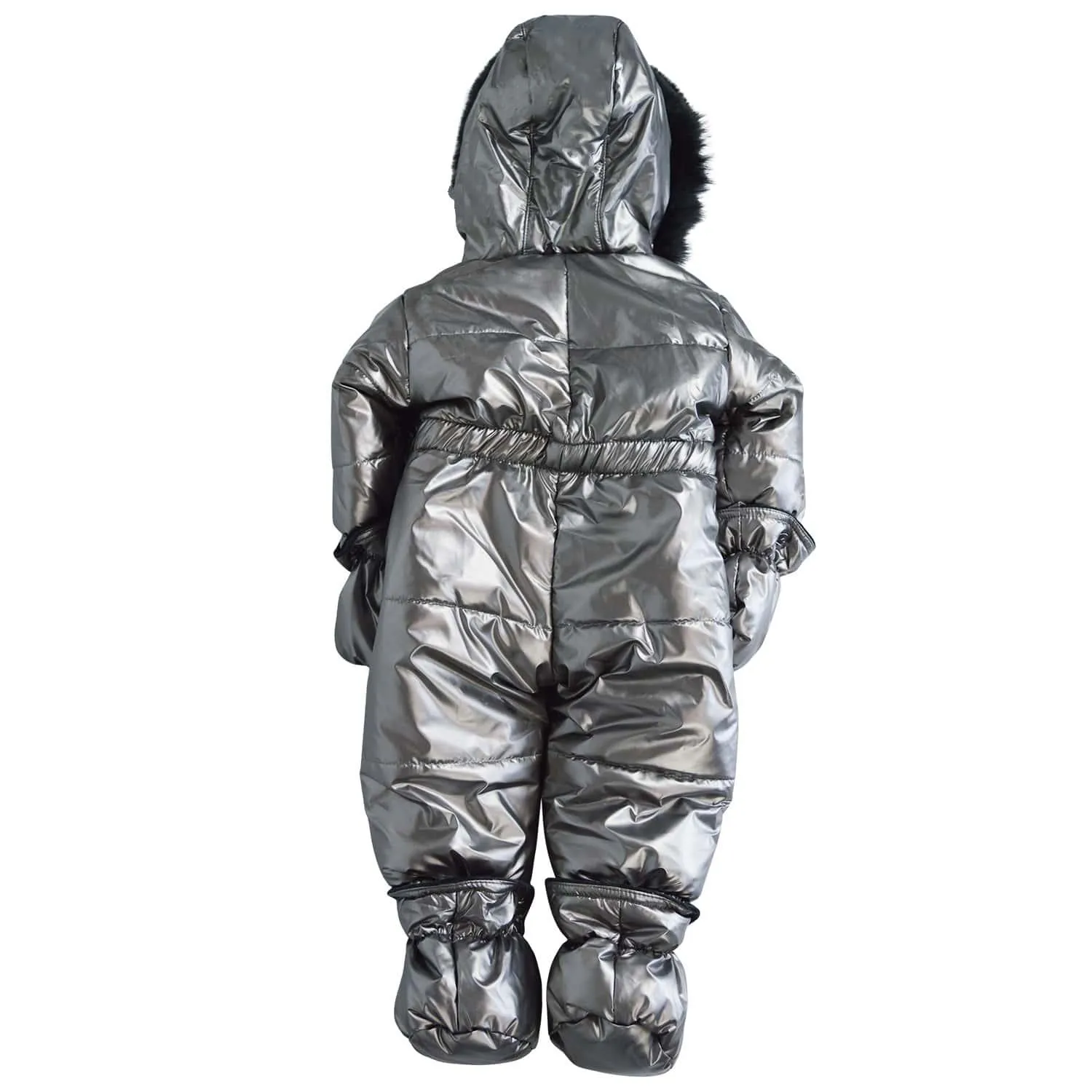 Blizz Baby Girls Silberner Puffy Schneeanzug - 1 Stück - (6 bis 24 Monate) - 24WBLI5439 Babykids Blizz