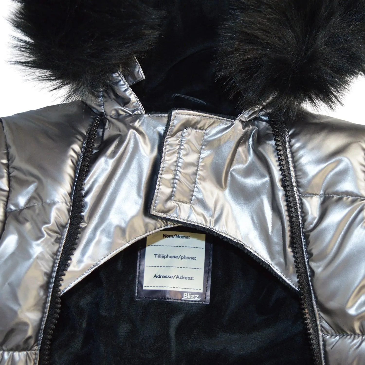 Blizz Baby Girls Silberner Puffy Schneeanzug - 1 Stück - (6 bis 24 Monate) - 24WBLI5439 Babykids Blizz