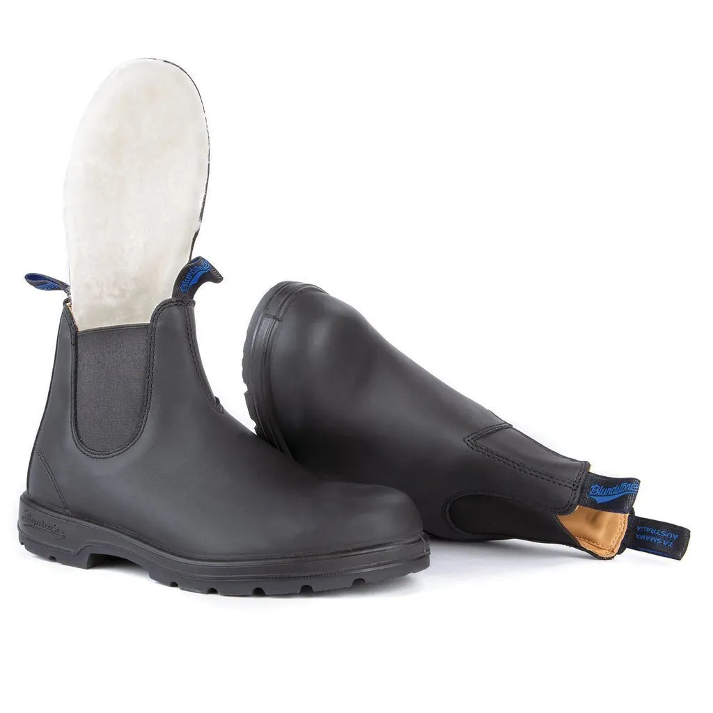 Blundstone Herren 566 Wasserdichte Thermische Schwarze Shearling Stiefel