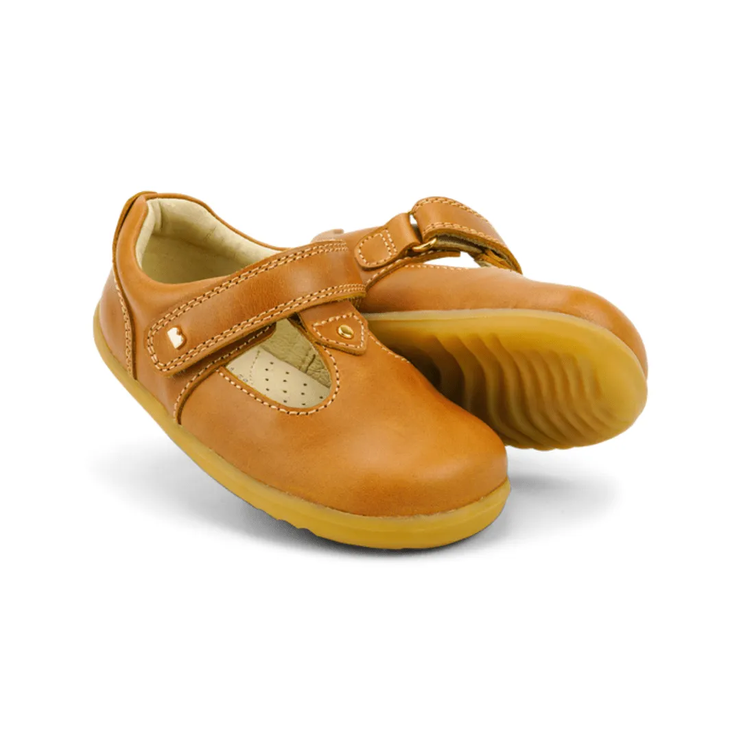 Bobux: Step Up Louise T-Bar Schuhe - Karamell