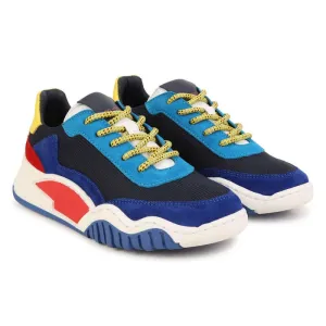 Jungen Blaue Farbblock Mesh Turnschuhe