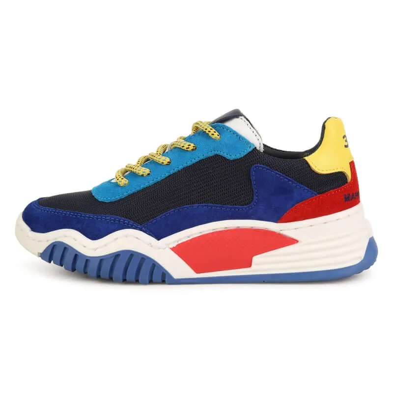 Jungen Blaue Farbblock Mesh Turnschuhe