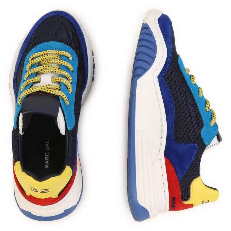 Jungen Blaue Farbblock Mesh Turnschuhe