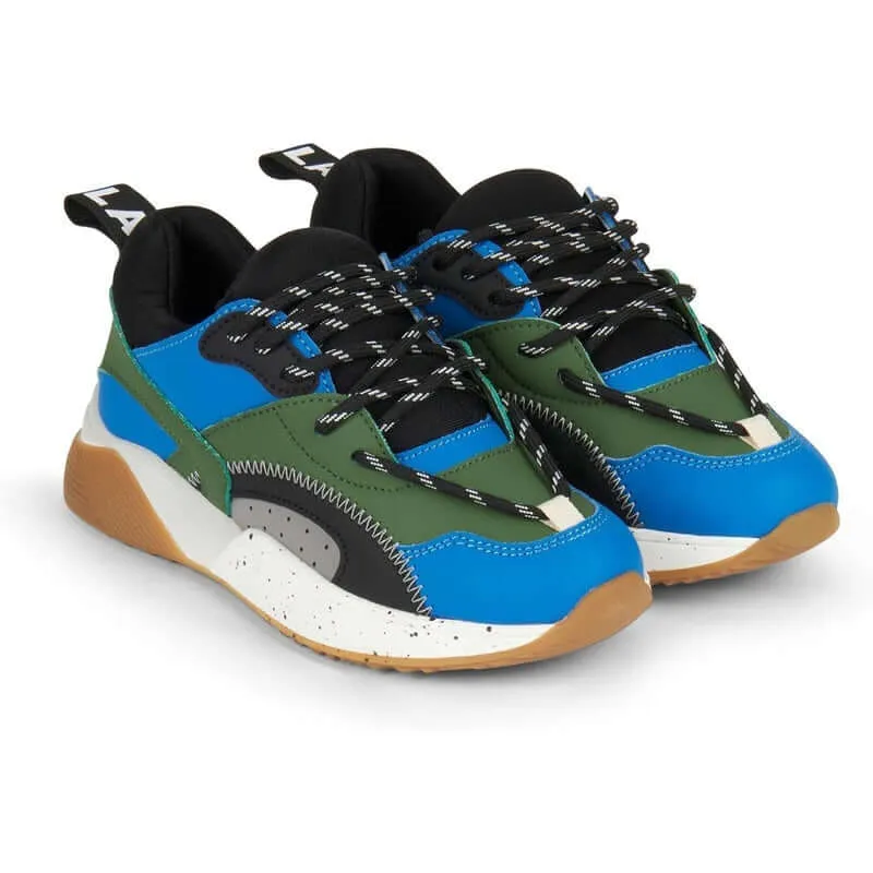 Jungen Khaki / Blaue Turnschuhe