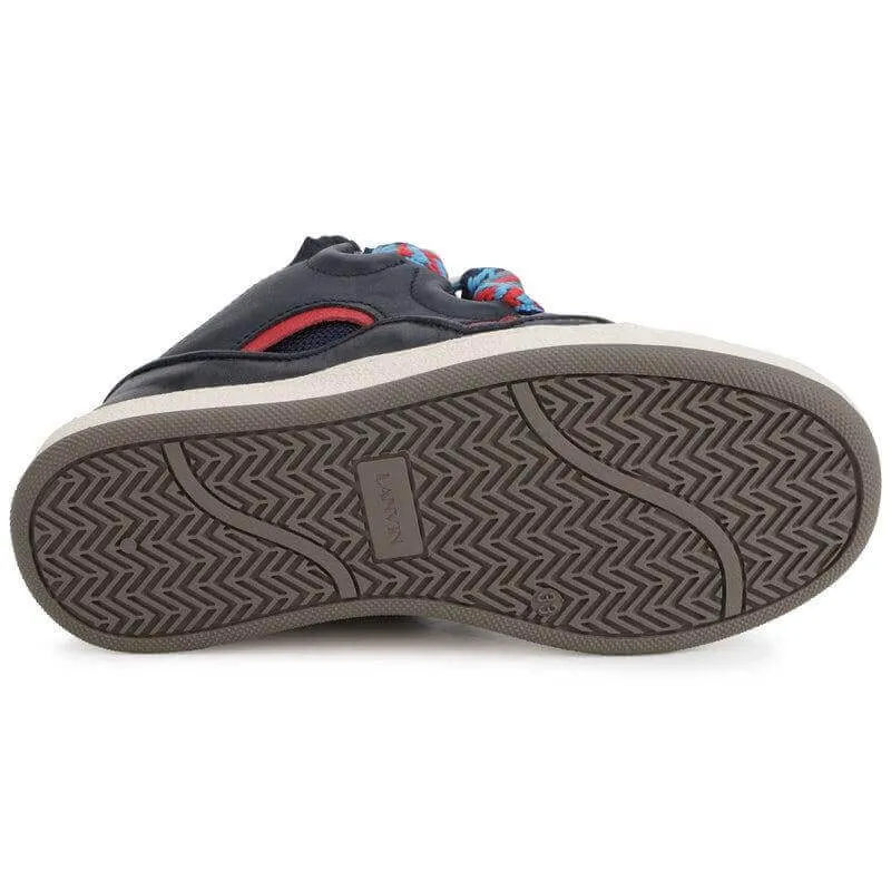 Jungen Leder Schwarze Turnschuhe