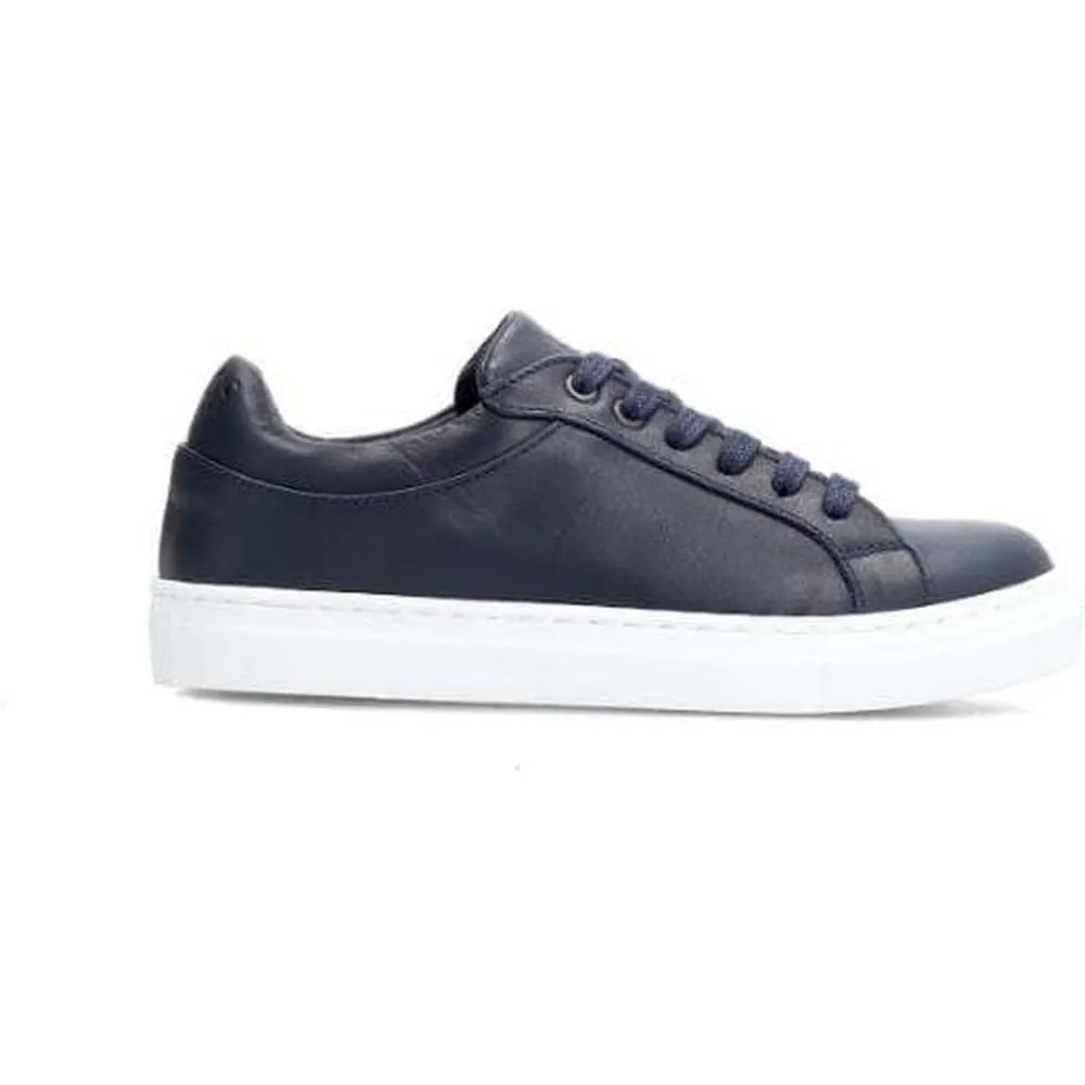 Jungen Marineblaue Lederturnschuhe