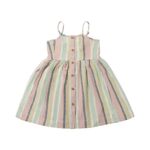 Brooklyn Kleid - Aqua/Rosa Streifen von Vignette