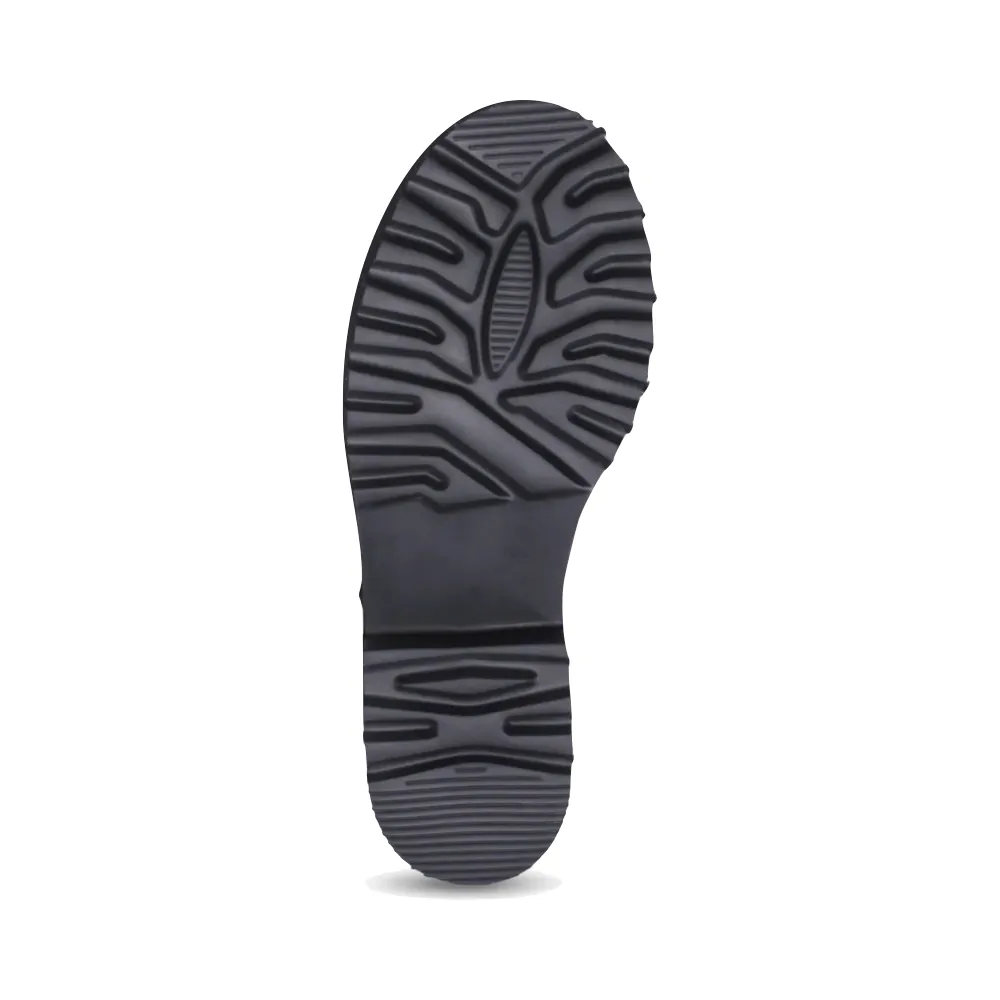 Bueno Damen Abigail T-Riemen Leder Mary Jane in Schwarz