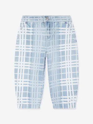Burberry Girls Check Jasmin-Hose in Blau