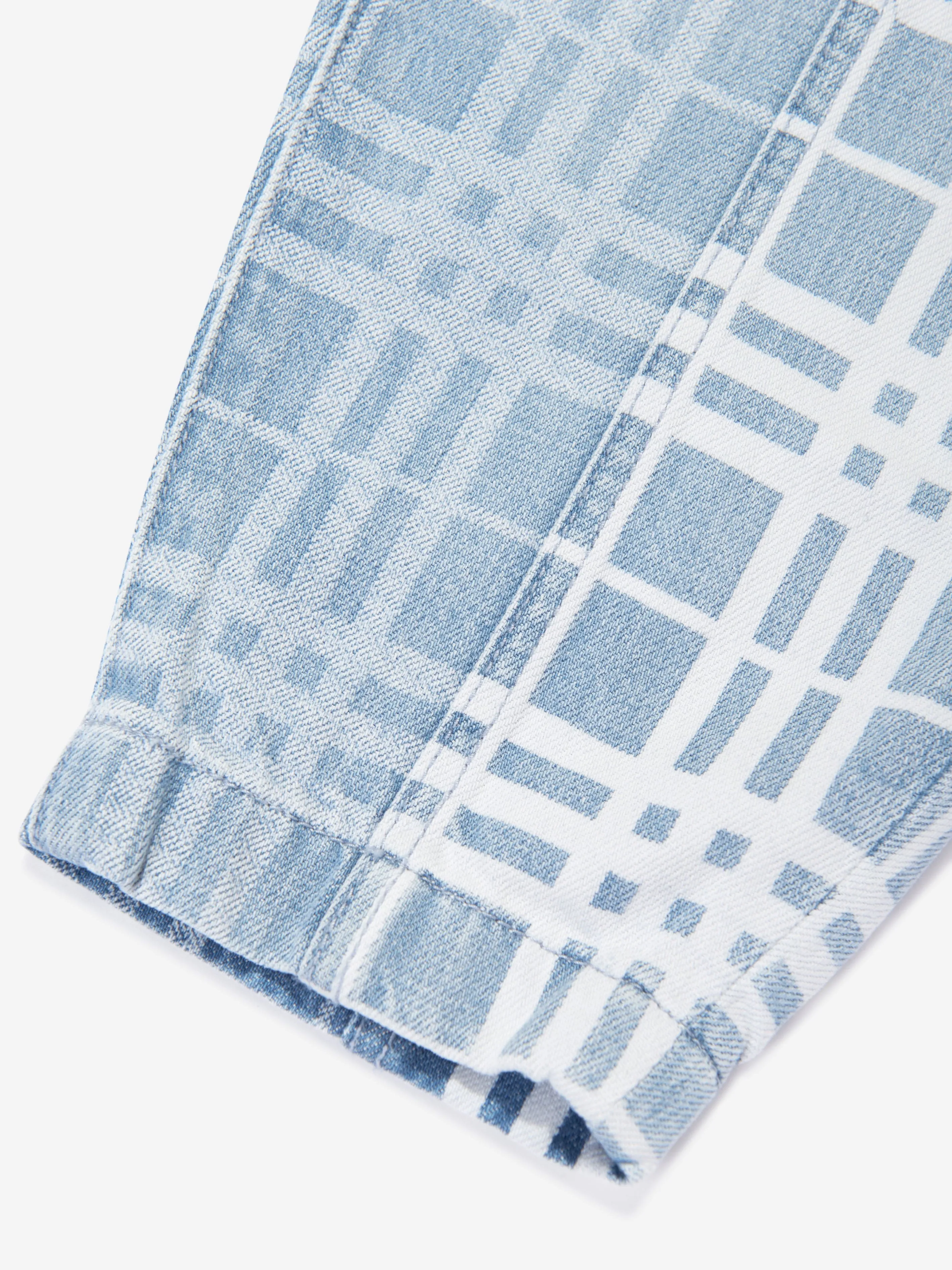 Burberry Girls Check Jasmin-Hose in Blau