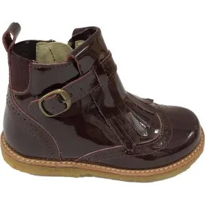 Bordeauxfarbener Knöchelstiefel