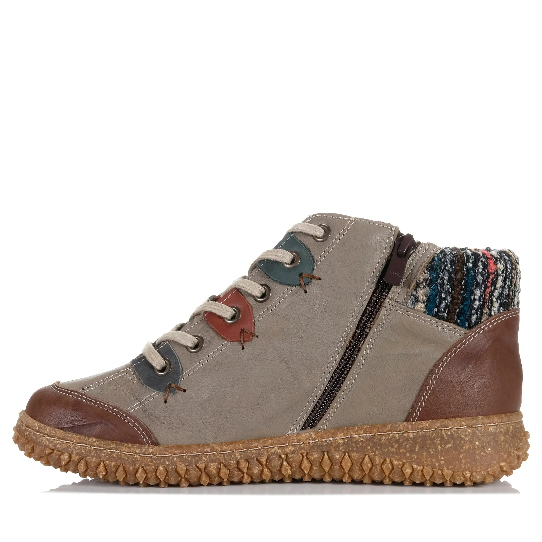 Cabello 6771-303 Olivgrüne Knitter-Schuhe_Cabello