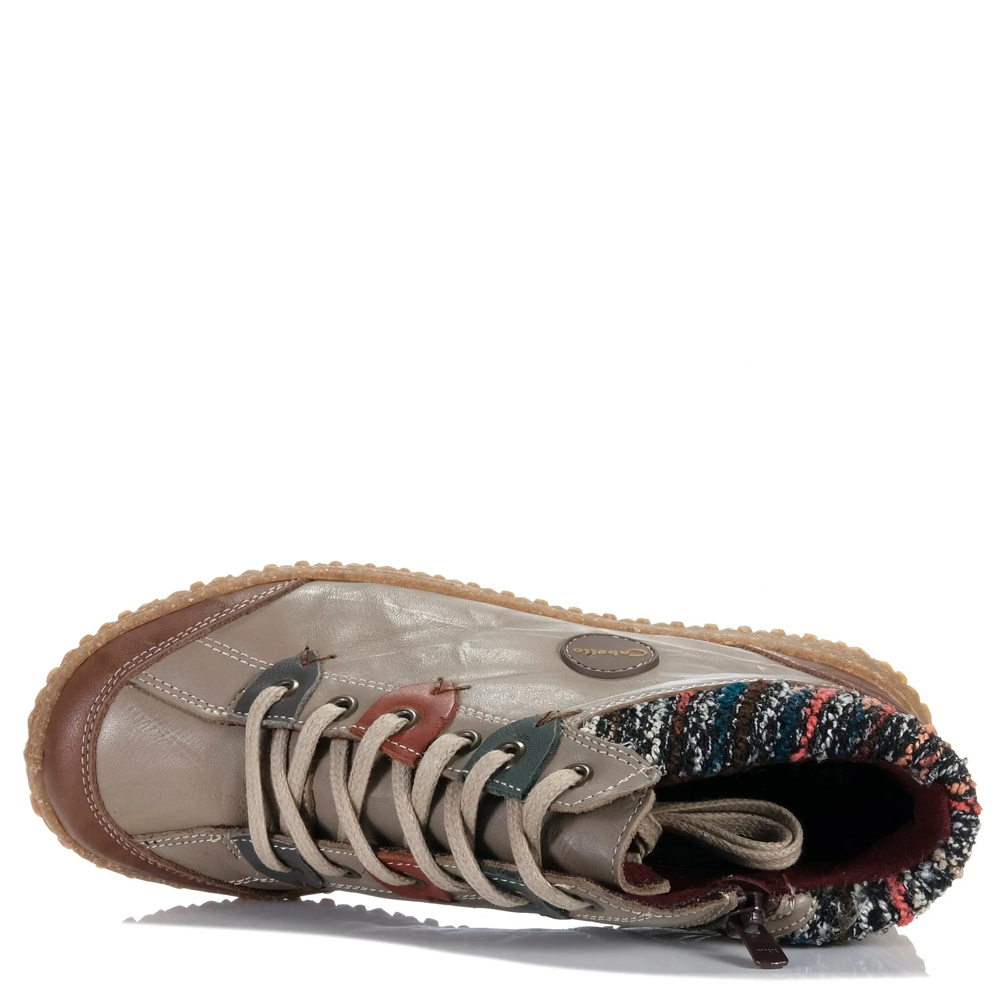 Cabello 6771-303 Olivgrüne Knitter-Schuhe_Cabello