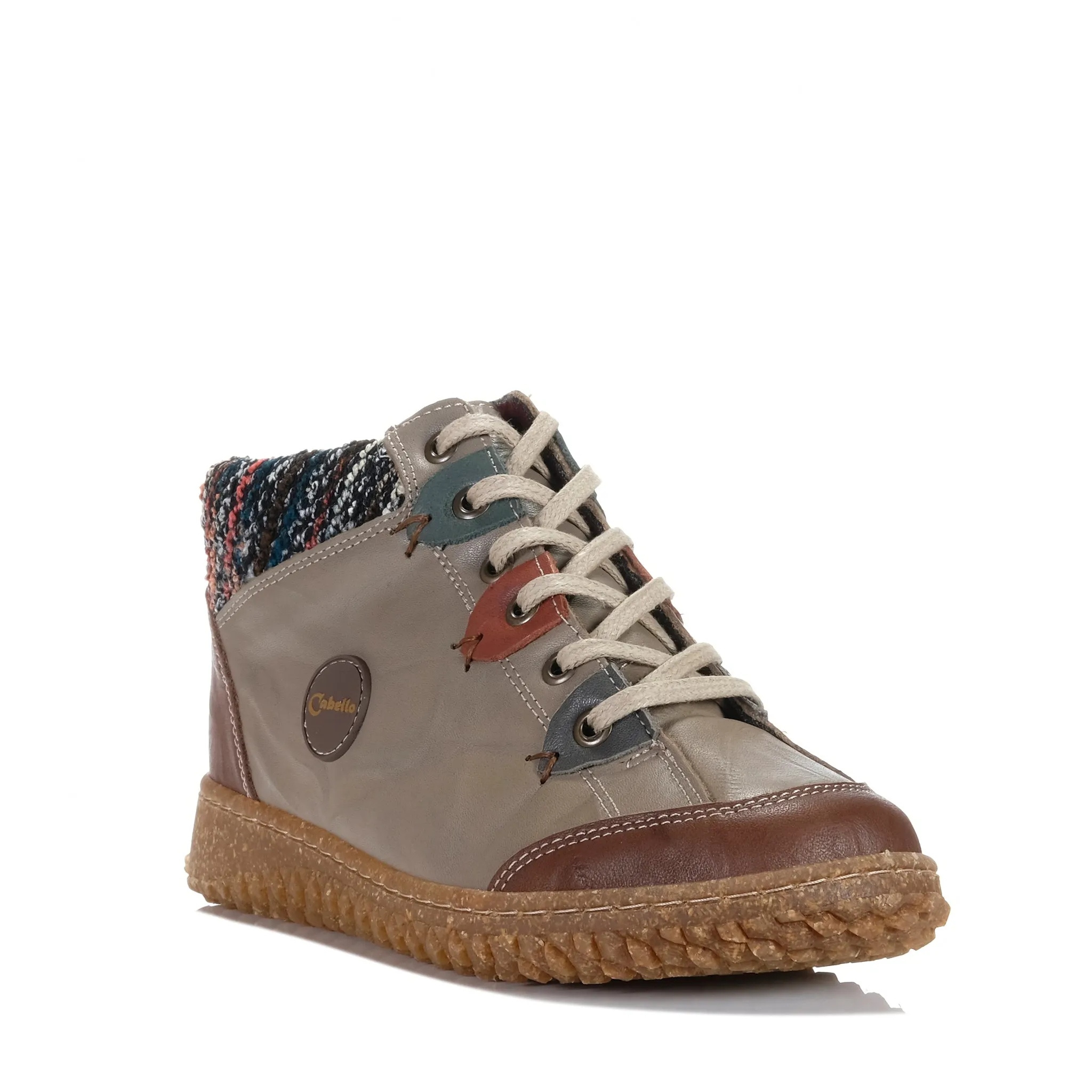 Cabello 6771-303 Olivgrüne Knitter-Schuhe_Cabello