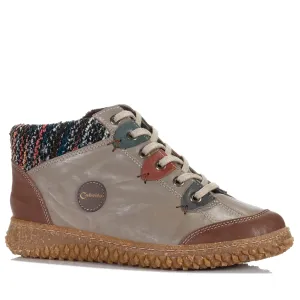 Cabello 6771-303 Olivgrüne Knitter-Schuhe_Cabello