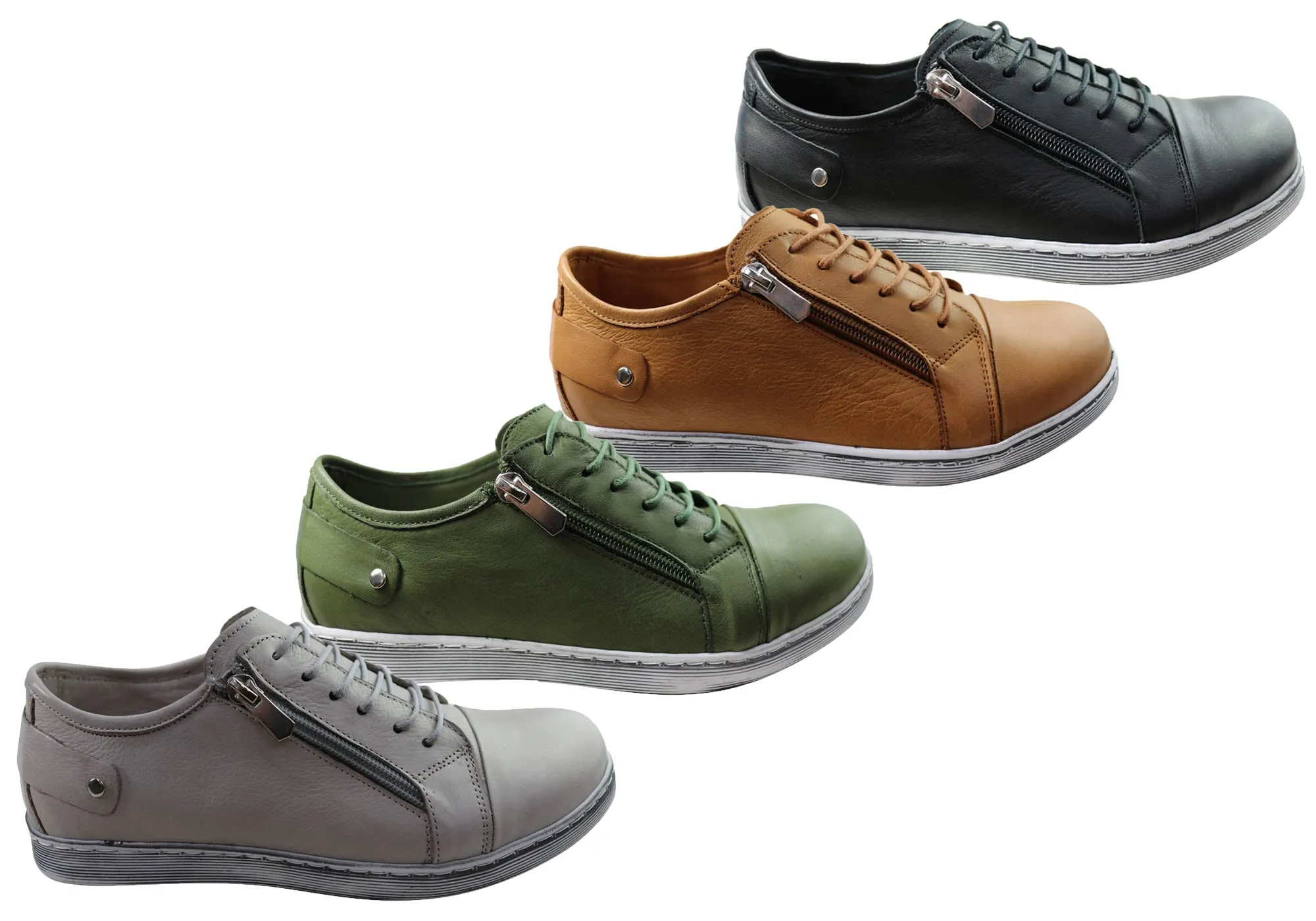 Cabello Comfort EG18 Damen Leder Europäisches Leder Freizeitschuhe Cabello Comfort Schuhe