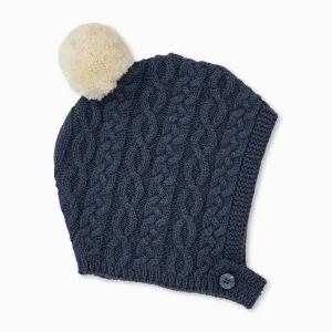 Strickmütze mit Zopfmuster