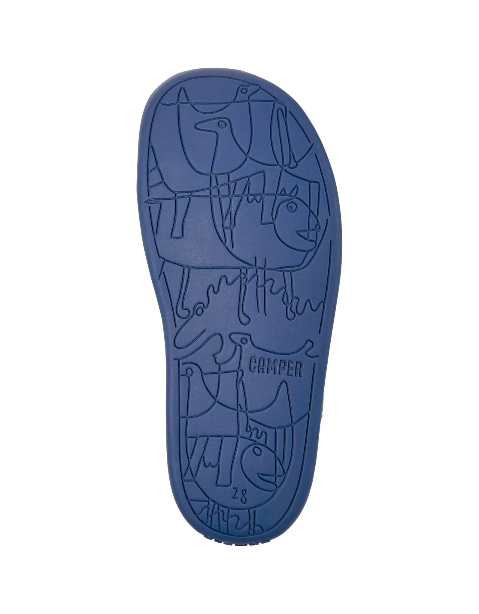 Camper: Bicho Kids Klettverschluss Sandalen mit geschlossener Spitze - Marineblau Leder