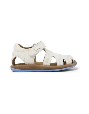 Camper: Bicho Kids Klettverschluss-Sandalen mit geschlossener Spitze - Weißes Leder