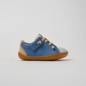 Camper: Twins Leder Klettschuhe - Mehrfarbig Blau