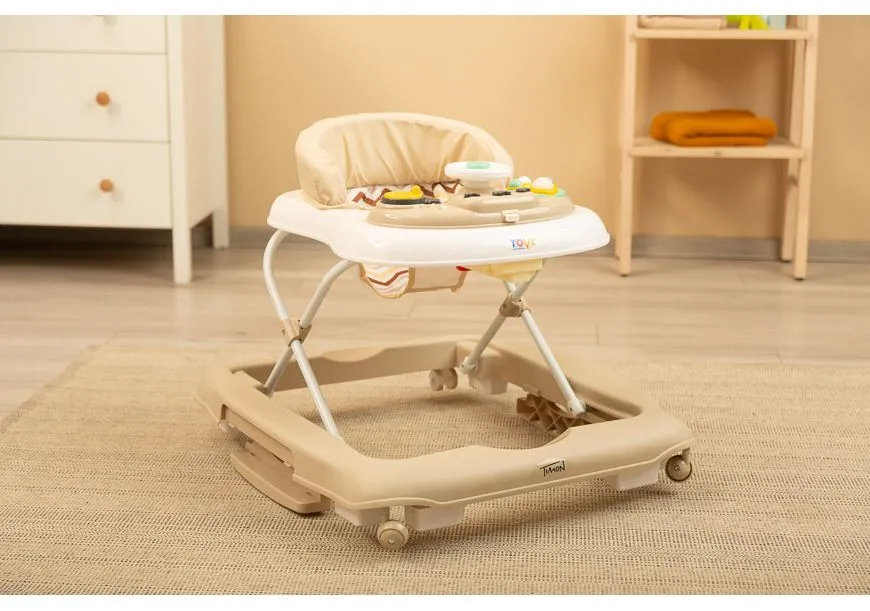 Caretero Toyz 2-in-1 Lauflernhilfe – Timon Beige: Erste Schritte mit Sicherheit und Spaß