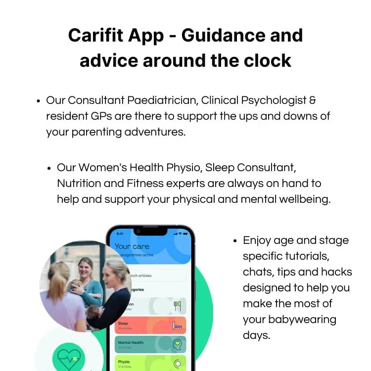 Carifit  Multifunktions-Baby-/Kleinkind-Trage - Grün Marl