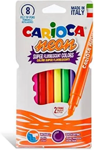 Carioca Neon Marker Set - 8 Farben