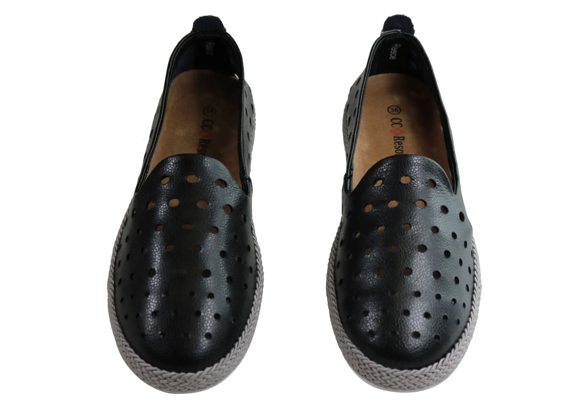 CC Resorts Reece Damen Bequeme Leder Casual Flats CC Resorts Schuhe